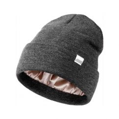 5 pcs Silk Lining Cuffed Knit Beanie Hat