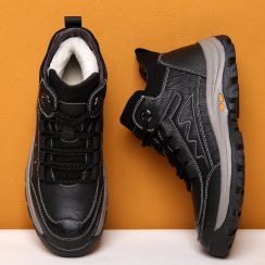 2 Pairs Genuine Leather Outdoor Trekking Sneakers for Men