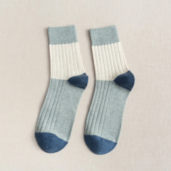 20 Pairs Spliced Thick Thread Medium Tube Socks