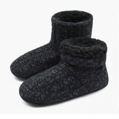 24 Pairs Knitted Fleece Indoor Flat Warm Slipper-Boots